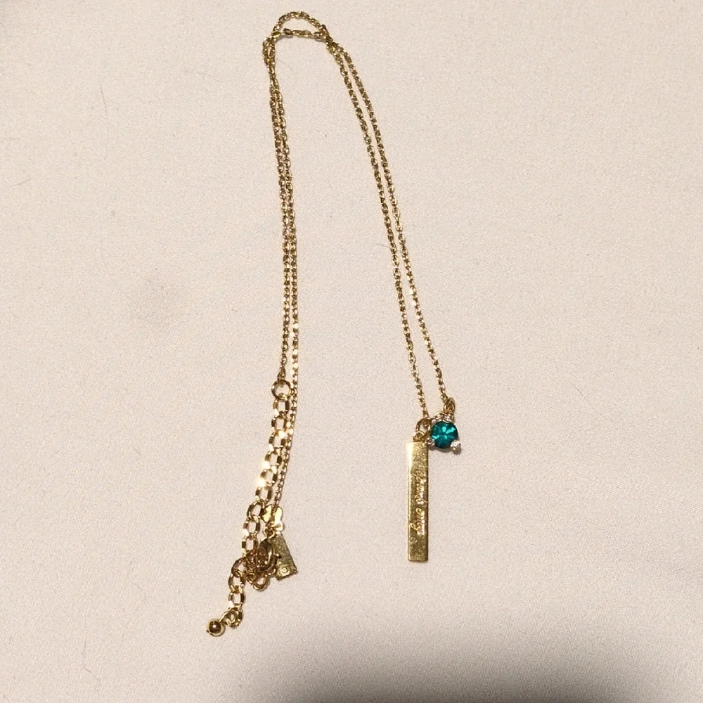 NWOT Kate Spade Gold And Emerald Necklace